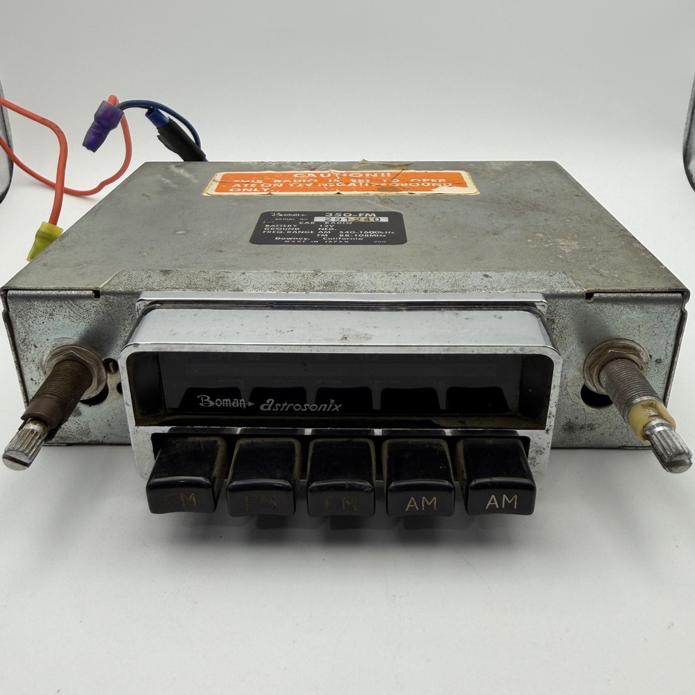 Boman Astrosonix 350-FM‎ Car Radio Vintage Universal Silver AM FM Japan Untested